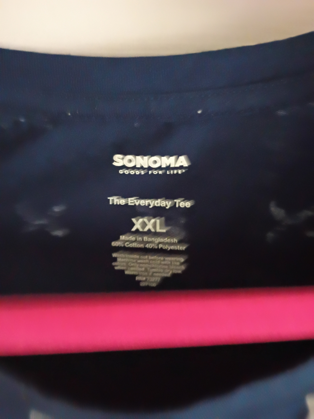 Navy Blue Patterned Tee - Picture 8 of 8